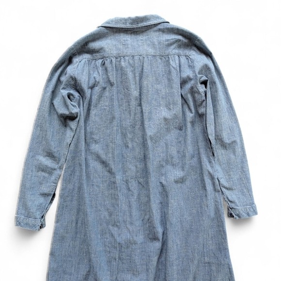 THE GREAT. Denim Button Front Midi Dress Sz 4 - Picture 5 of 8